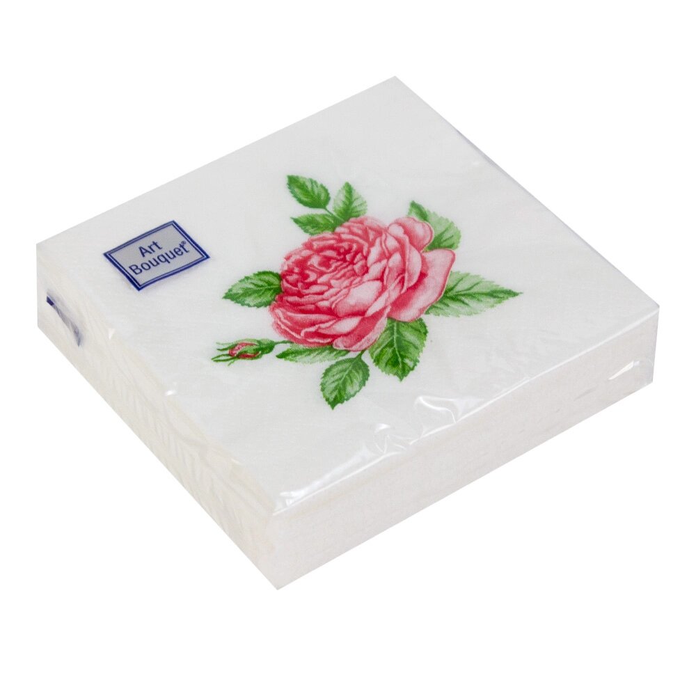 Салфетки бумажные "Прекрасная роза" 20x20см, 2 слоя, 30шт. Bouquet Art 57611 от компании ООО «ТВК Ритейл» - фото 1