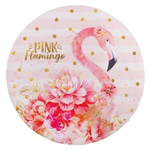 Салфетки сервировочная (d)30см, оксфорд Доляна Pink Flamingo 4072581