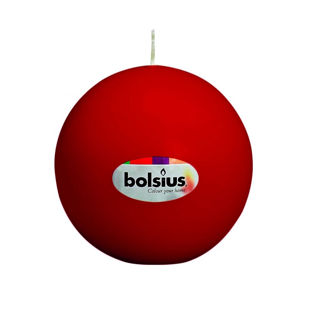 Свеча декоративная, шар (d)7см, тёмно-красный Bolsius Colour 103610036744 от компании ООО «ТВК Ритейл» - фото 1