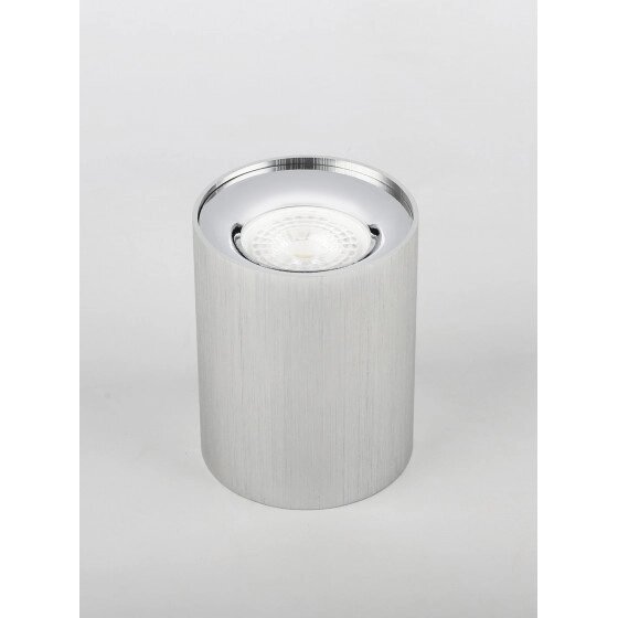 Светильник OL1 GU10 SL/CH декоративная подсветка, накладной, GU10, D80*100мм, серебро/ хром ЭРА от компании ООО «ТВК Ритейл» - фото 1