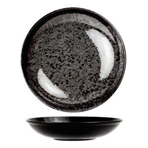 Тарелка глубокая (d)25см Kutahya Porselen Nanokrem "Чёрно-пепельный" NNTS25CK890220