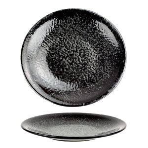 Тарелка мелкая (d)25см Kutahya Porselen Nanokrem "Чёрно-пепельный" NNTS25DU890220
