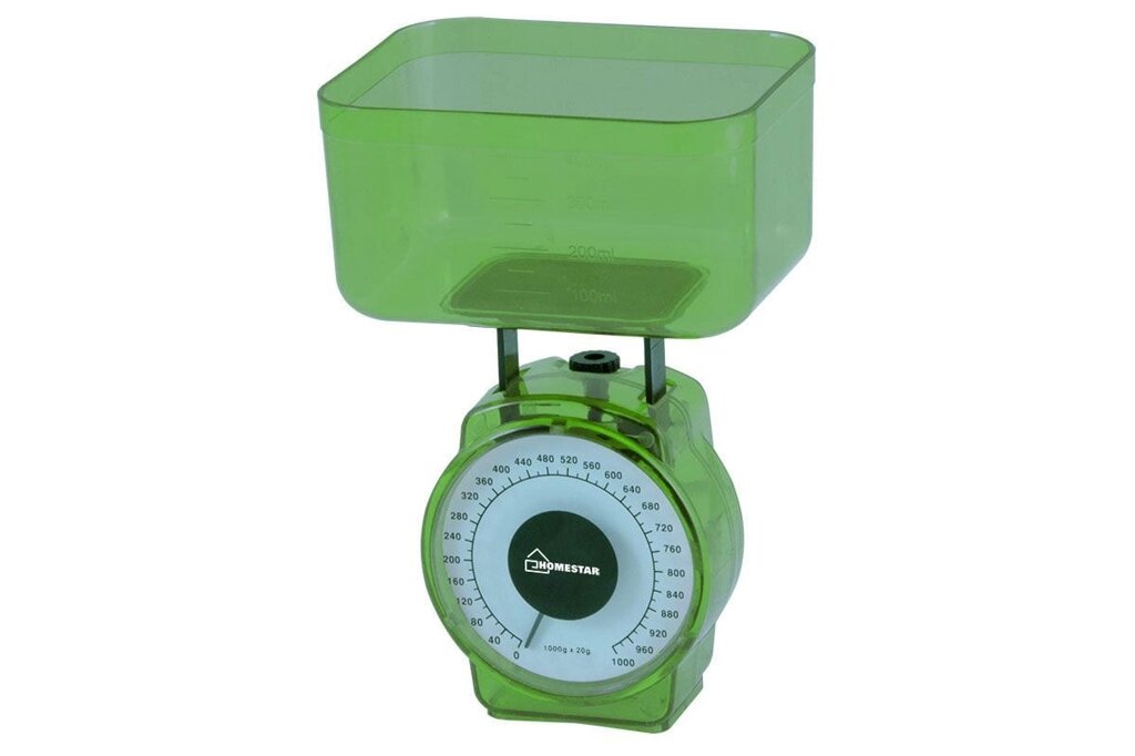 Весы кухонные механические HOMESTAR HS-3004М, зелёные, 1 кг от компании ООО «ТВК Ритейл» - фото 1