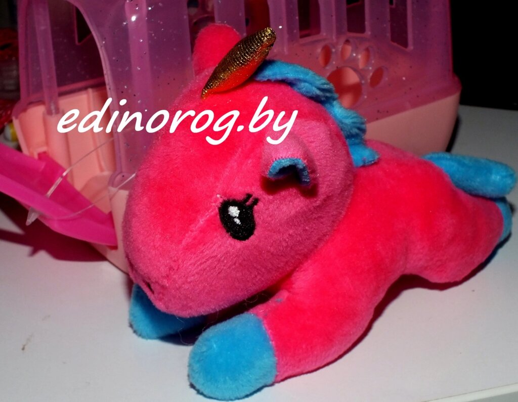 Единорог мягкий в переноске Розовый. ##от компании## Интернет-магазин детских игрушек Edinorog - ##фото## 1