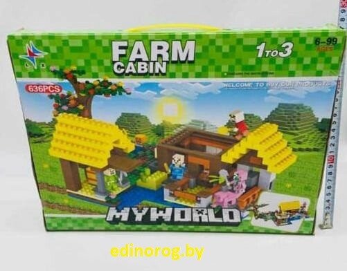 Конструктор Minecraft Майнкрафт Ферма в Деревне 636 дет. ##от компании## Интернет-магазин детских игрушек Edinorog - ##фото## 1