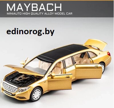 Металлическая машинка Mercedes-Benz Maybach S650 от компании Интернет-магазин детских игрушек Edinorog - фото 1