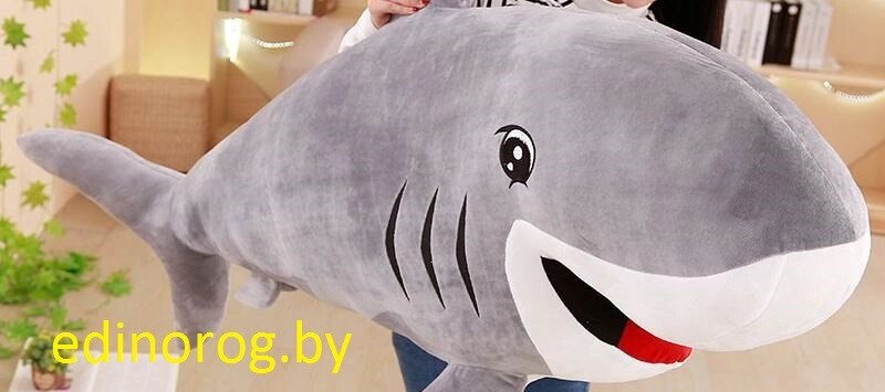 Мягкая игрушка Акула Веселая Большая 1 м. ##от компании## Интернет-магазин детских игрушек Edinorog - ##фото## 1