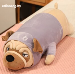 Мягкая игрушка Собачка, подушечка Бульдог 90 см.