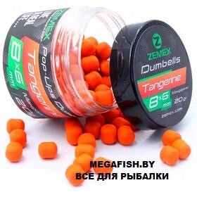 Бойлы Zemex Pop-Ups Dumbells 8х6мм 20гр Tangerine от компании Megafish - фото 1