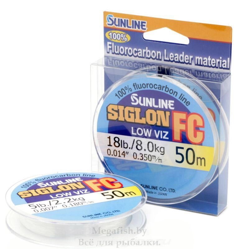 Флюорокарбоновая леска Sunline SIG-FC 50м (9,1кг) прозрачная 0,380 мм от компании Megafish - фото 1