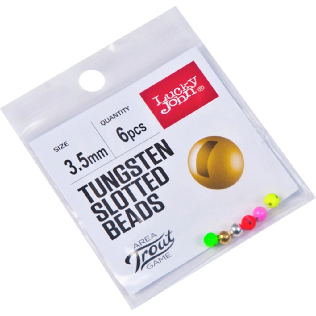 Головки Lucky John Area Trout Game TUNGSTEN SLOTTED BEADS 0.3гр вольфрамовые от компании Megafish - фото 1