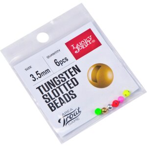 Головки lucky john area trout game tungsten slotted BEADS 0.3гр вольфрамовые