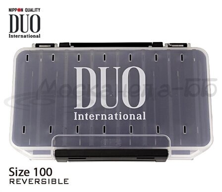 Коробка DUO REVERSIBLE 100,  193*100*30 мм, цвет-белый, верх-прозрачный от компании Megafish - фото 1