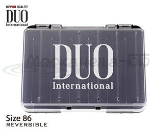 Коробка DUO REVERSIBLE D86, 140*104*32 мм, цвет-белый, верх-прозрачный