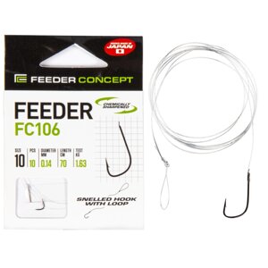 Крючки с поводком Feeder Concept FEEDER FC106 70cm №10