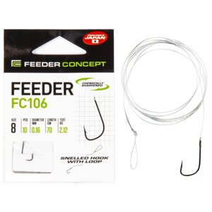 Крючки с поводком Feeder Concept FEEDER FC106 70cm №8