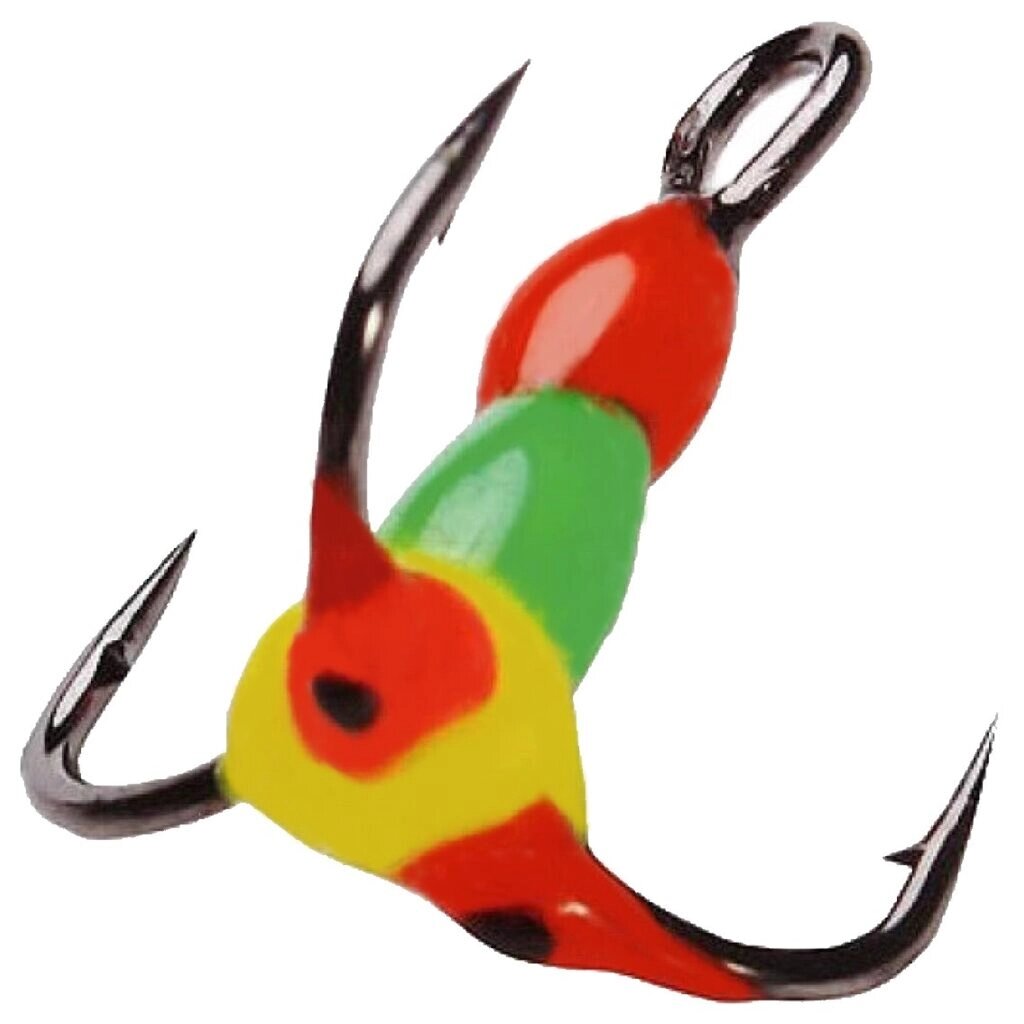 Крючки-тройники для приманок Lucky John SCANDI с каплей цветной №14 от компании Megafish - фото 1