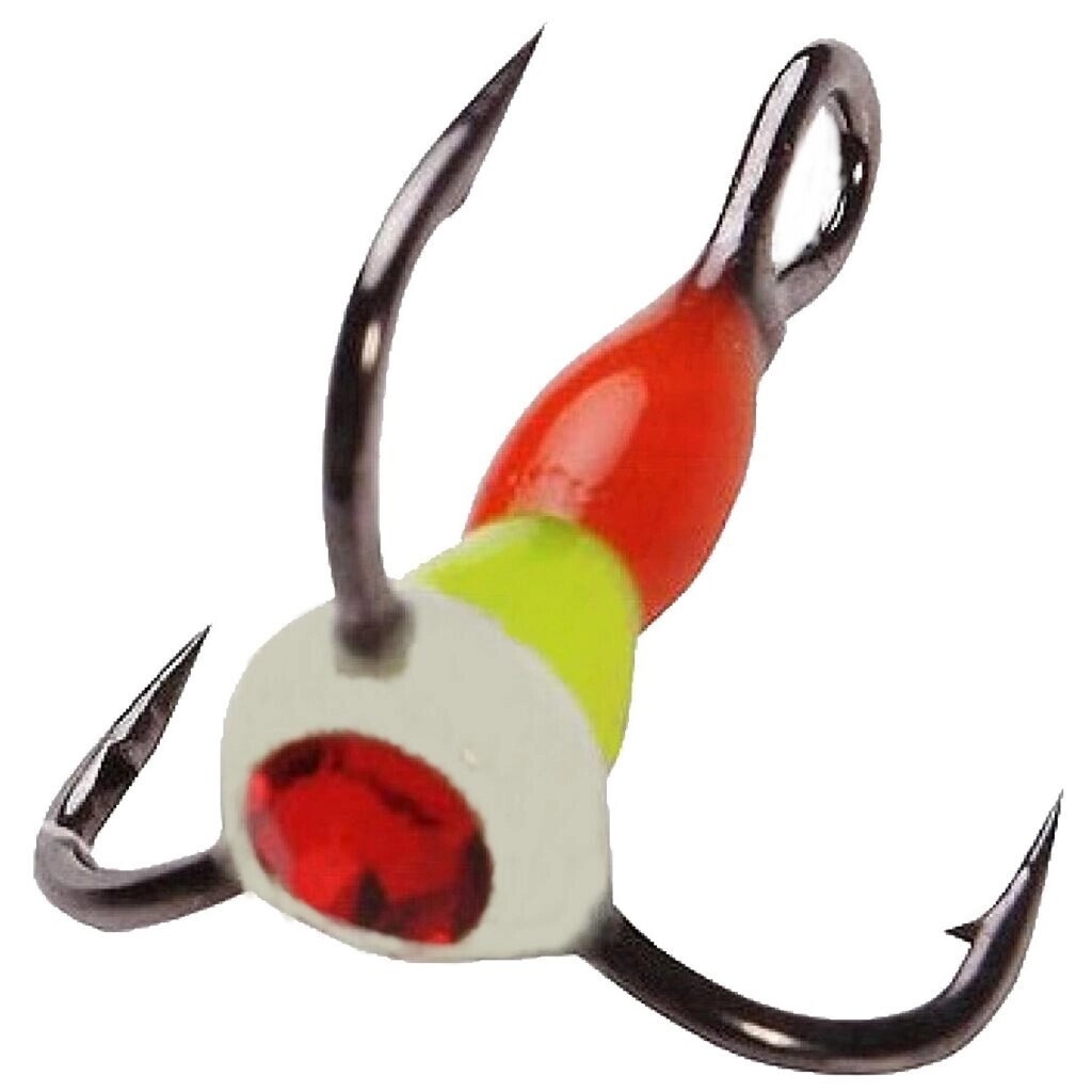 Крючки-тройники для приманок Lucky John SCANDI с каплей цветной №6 от компании Megafish - фото 1