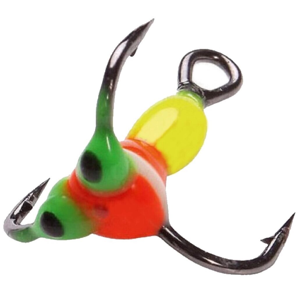 Крючки-тройники для приманок Lucky John SCANDI с каплей цветной №6 от компании Megafish - фото 1