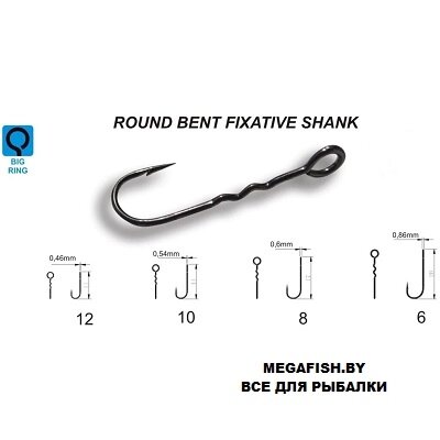 Крючок Crazy Fish Round Bent Fixative RBFS-10 от компании Megafish - фото 1