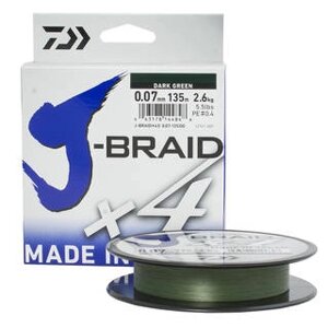 Леска плетеная J-Braid X4 135м 0,33мм green
