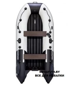 Лодка ПВХ Ривьера 3200 НДНД Компакт светло-серый/чёрный