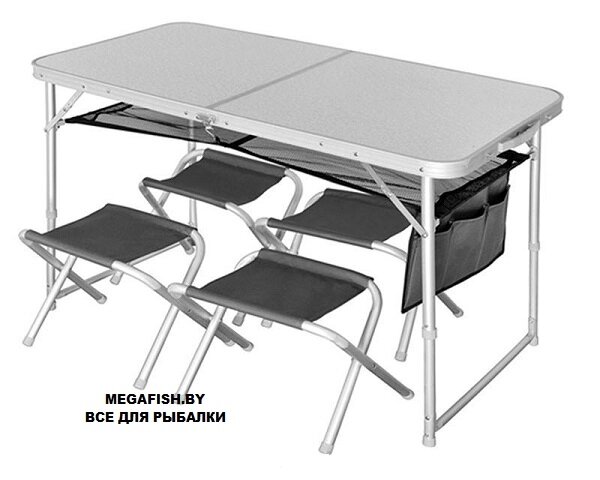 Набор стол складной Norfin Runn NF + 4 стула от компании Megafish - фото 1