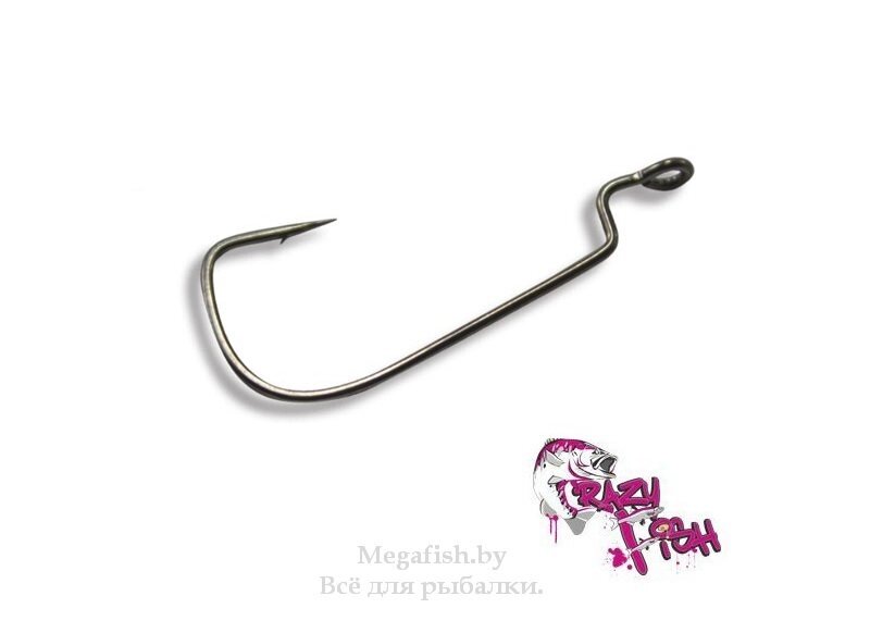 Офсетный крючок Crazy Fish Offset Joint Hook (10 шт.) №6 от компании Megafish - фото 1