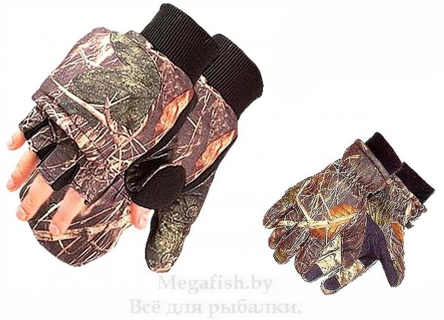 Перчатки-рукавицы камуфляж на магните от компании Megafish - фото 1
