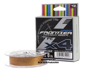 Шнур YGK Frontier X4 PE (100 м; #0.8; cream)