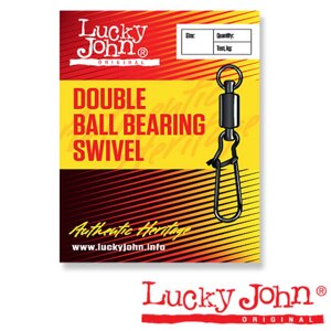 Вертлюги c застежкой Lucky John Original DOUBLE BALL BEARING SWIVEL 004