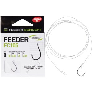 Крючки с поводком Feeder Concept FEEDER FC105 70cm №8