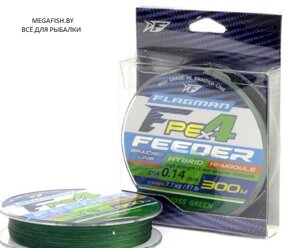 Шнур Flagman Hybrid PE F4 Feeder (150 м; 0.10 мм) Moss Green