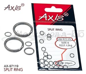Заводное кольцо AXIS, #12, тест 30 кг, 20шт