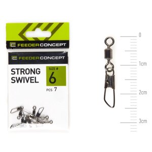 Вертлюги c застежкой Feeder Concept STRONG SWIVEL 006