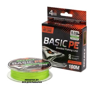 Шнур Select Basic PE X4 (100 м; 0.12 мм; light green)