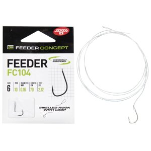 Крючки с поводком Feeder Concept FEEDER FC104 70cm №6
