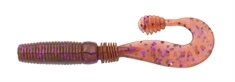 Твистер MEGABASS COUNTER GRUB 3.5", 8шт. в уп., цвет: Cinnamon/Purple Flake
