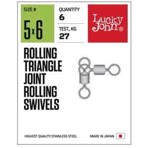 Вертлюги трехсторониие Lucky John Pro Series ROLLING TRIANGLE JOINT ROLLING SWIVELS