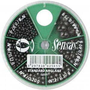 Грузила Sensas STANDRAD WAGGLER BOX (NO. 8-6-4-2-BB-AAA)