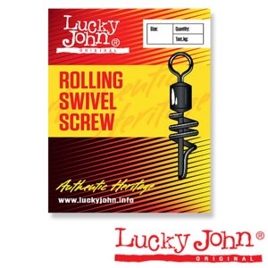 Вертлюги c застежкой Lucky John Original ROLLING SWIVEL SCREW 012