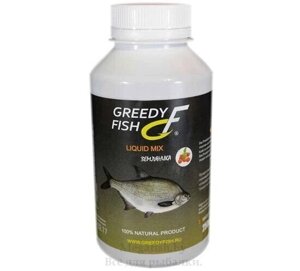 Вкусоароматическая добавка в прикормку, активатор клева Liquid Greedy Fish Земляника 250мл