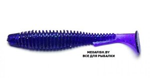 Приманка FishUp U-Shad 3.5" (8.9 см; 9 шт.) 060 dark violet/peacock&silver