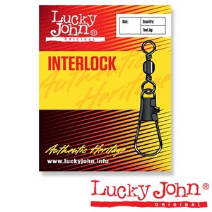 Вертлюги c застежкой Lucky John Original INTERLOCK Black