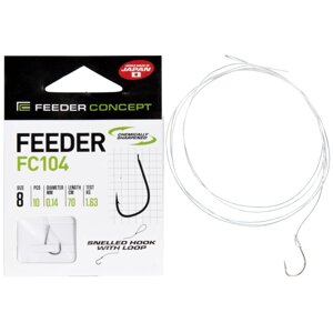 Крючки с поводком Feeder Concept FEEDER FC104 70cm №8