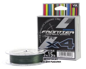 Шнур YGK Frontier X4 PE (100 м; #1.2; dark green)