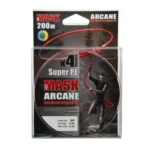 Шнур плетёный Mask Arcane X4-200 Диаметр: 0.12mm. / 4.54 kg.