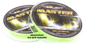 Шнур Select Master PE X4 (100 м; 0.18 мм; light green)