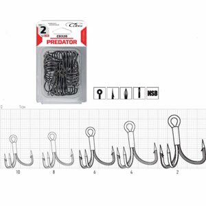 Крючки-тройники Cobra PREDATOR сер. CT320 №6