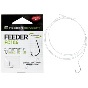 Крючки с поводком Feeder Concept FEEDER FC104 70cm №10